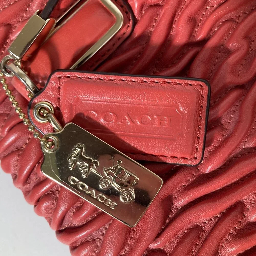 Coach 25984 Madison North South Gathered Leather Satchel 14.5 x 12.25 x 6